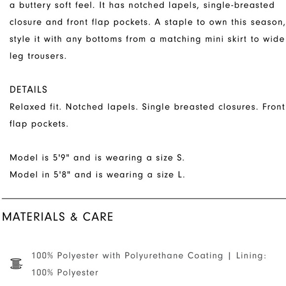 OAK + FORT Vegan Leather Blazer - Picture 12 of 13